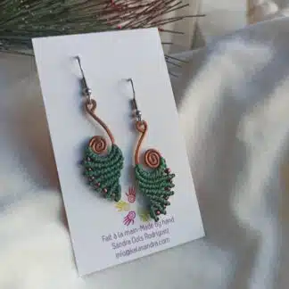 NEMESIS macrame earrings, handmade, artisan earrings