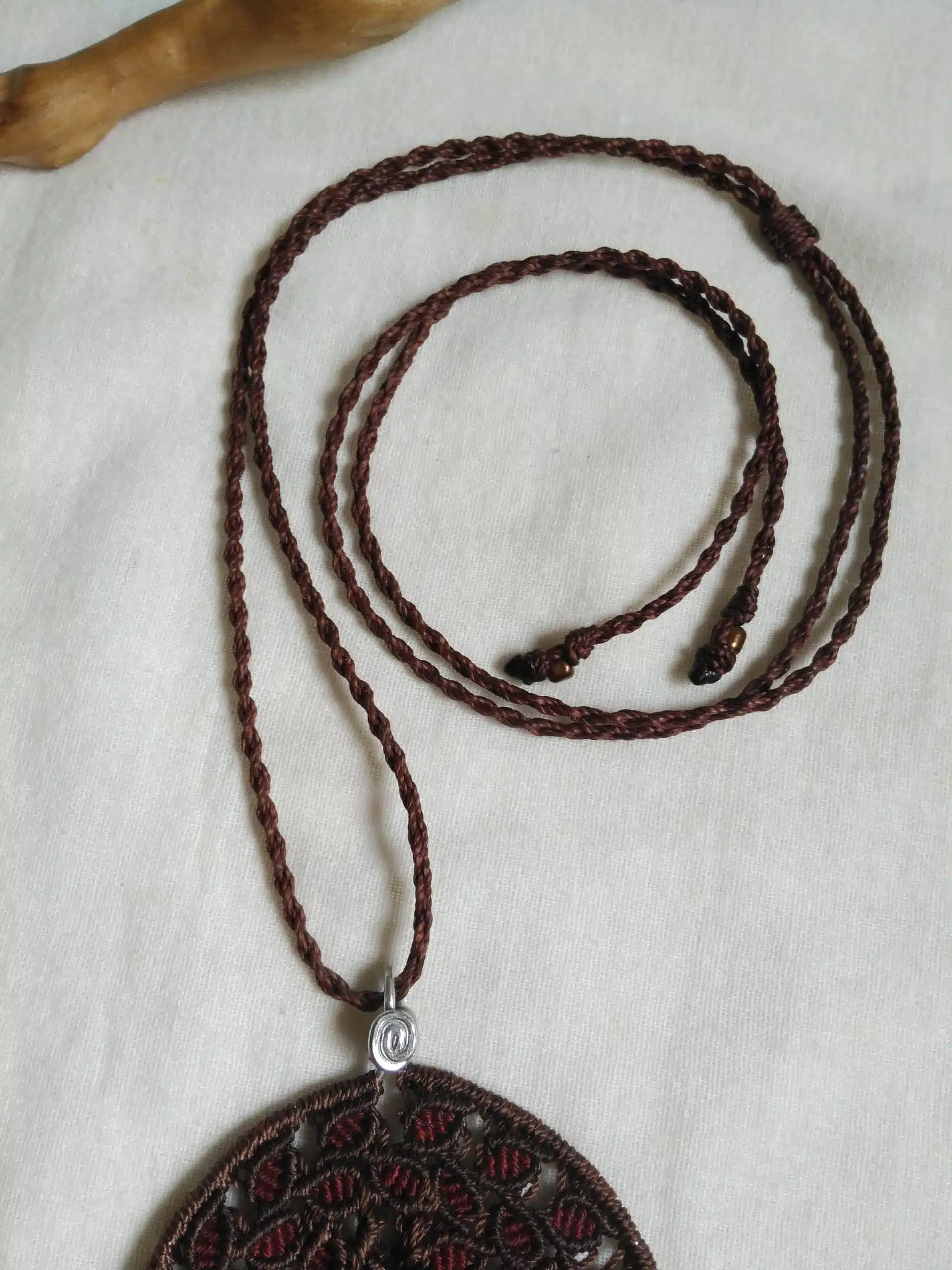 Tree of Life macrame necklace-TREE OF LIFE - Image 5