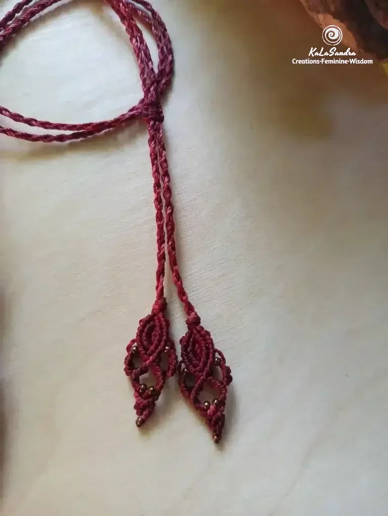 Unique chrysocolla macrame necklace- RADIANT BEAUTY - Image 5