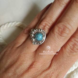 Hathor handmade silver ring. Kalasandra creations. Artisan jewelry. Handmade ring