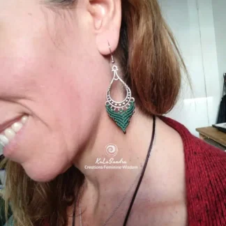 selene macrame earrings, handmade with love
