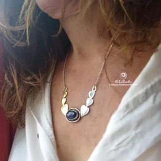 UNCONDITIONAL LOVE, unique laipslazuli silver necklace, handmade